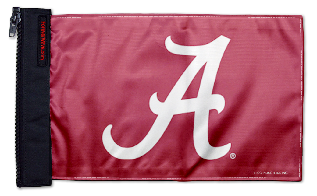 Alabama A  Red11"x17" Forever Wave Flag for Bronco