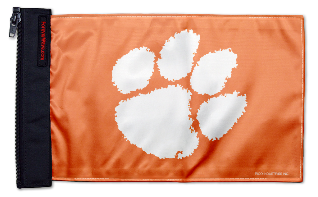 Clemson 11"x17" Forever Wave Flag for Jeep Wrangler JLU 4-Door 2018-Present