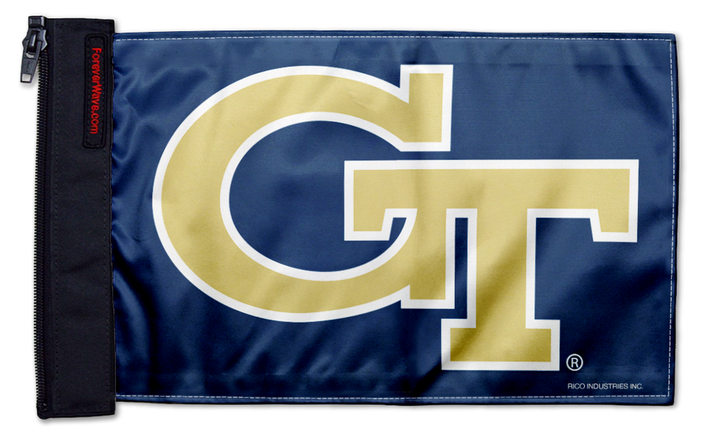 Georgia Tech 11"x17" Forever Wave Flag for Jeep Wrangler JL 2-Door 2018-Present