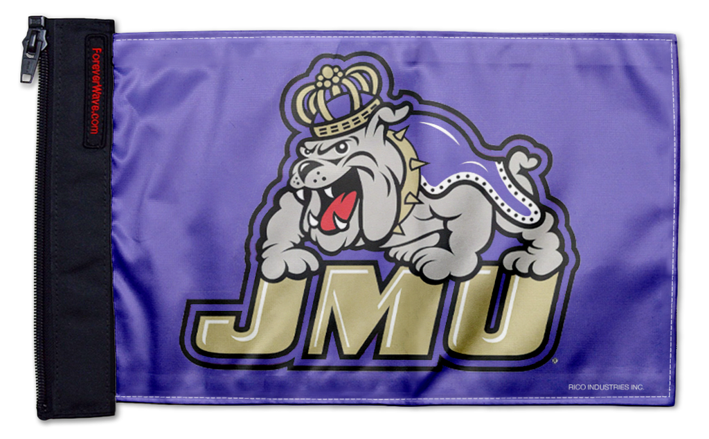 James Madison University 11"x17" Forever Wave Flag for Bronco