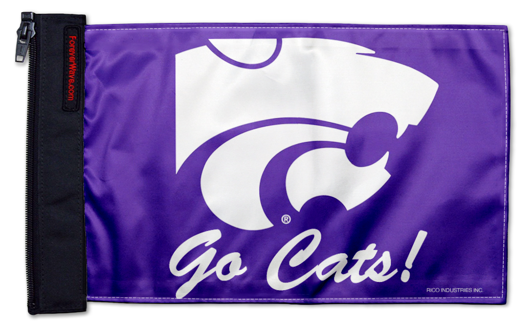 Kansas State 11"x17" Forever Wave Flag for Jeep Wrangler LJ 2003-2006