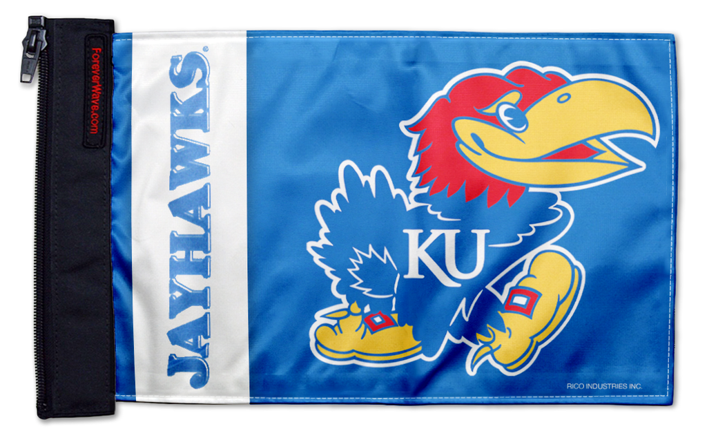 Kansas 11"x17" Forever Wave Flag for Jeep Wrangler JLU 4-Door 2018-Present