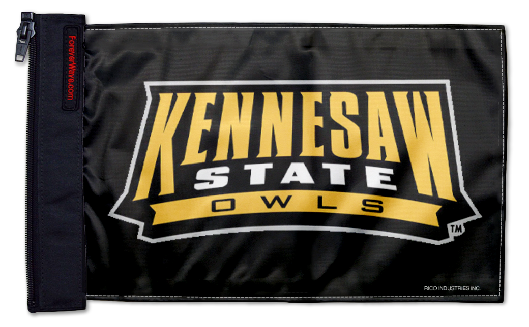 Kennesaw State 11"x17" Forever Wave Flag for Jeep Wrangler JLU 4-Door 2018-Present