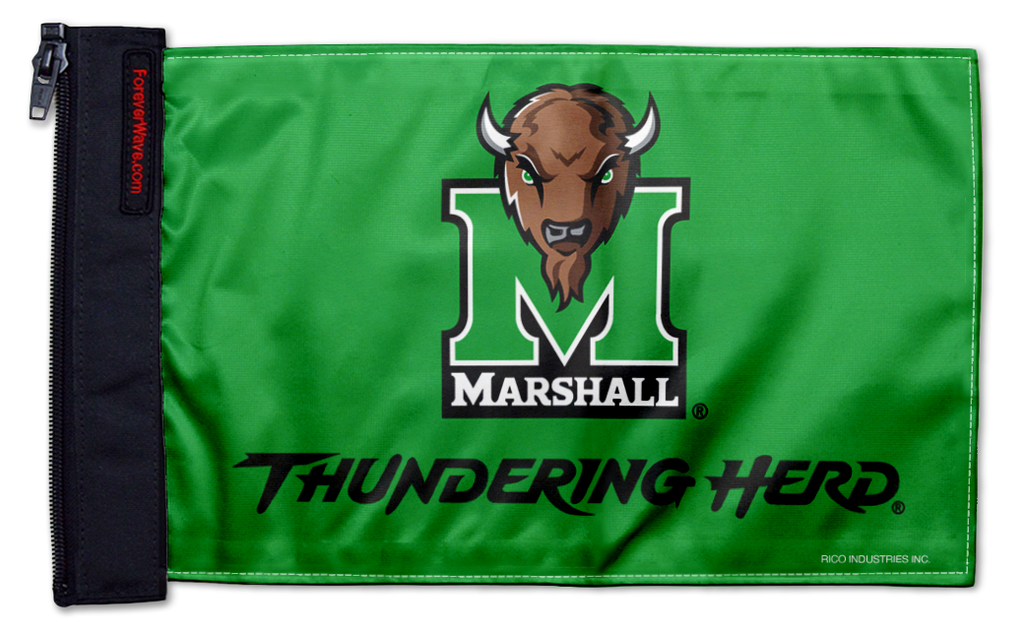 Marshall 11"x17" Forever Wave Flag for Jeep Wrangler JKU 4-Door 2007-2018