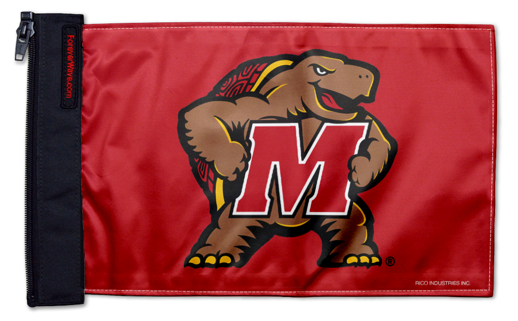 Maryland Terrapins 11"x17" Forever Wave Flag for Boats