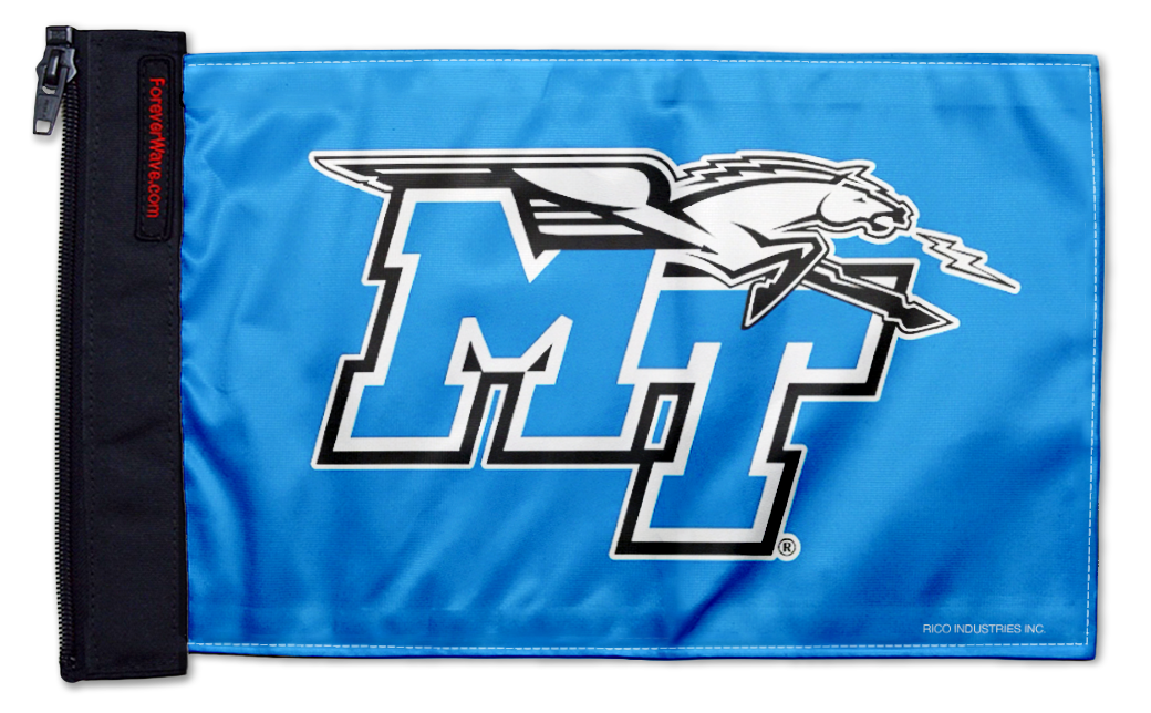 Middle Tennessee State 11"x17" Forever Wave Flag for Jeep Wrangler TJ 1996-2006