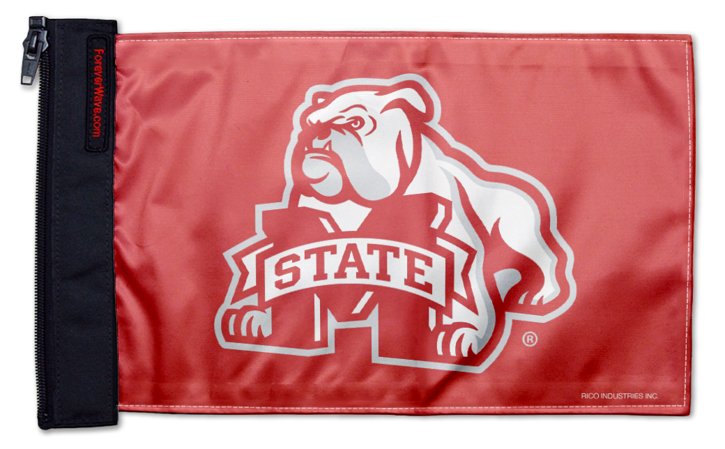 Mississippi State 11"x17" Forever Wave Flag for Jeep Wrangler JKU 4-Door 2007-2018