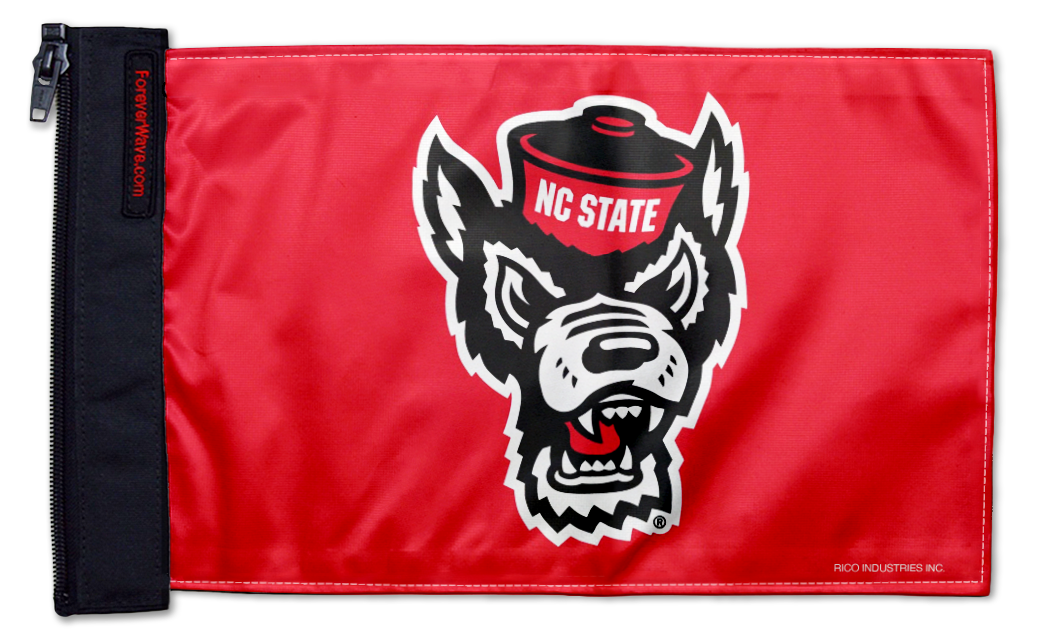 North Carolina State 11"x17" Forever Wave Flag for Jeep Wrangler JLU 4-Door 2018-Present