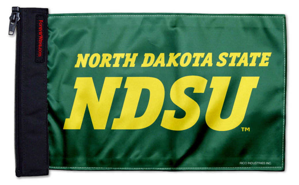 North Dakota State 11"x17" Forever Wave Flag for Jeep Wrangler JLU 4-Door 2018-Present