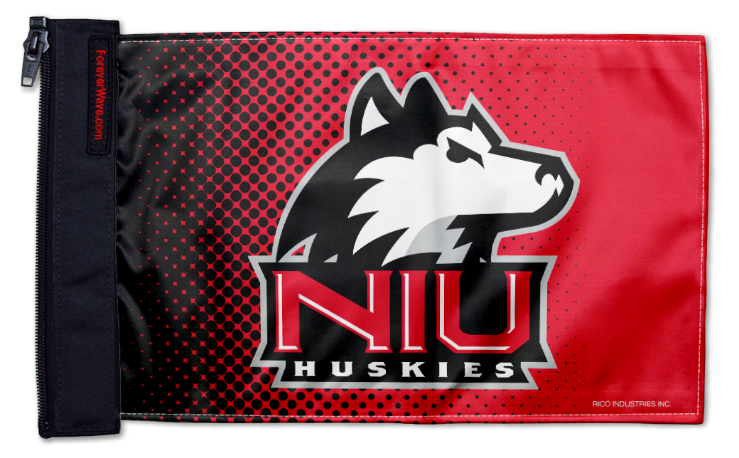 Northern Illinois 11"x17" Forever Wave Flag for Golf Carts