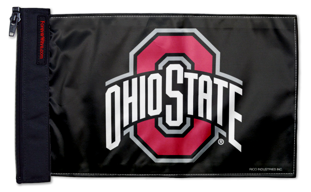 Ohio State Black11"x17" Forever Wave Flag for Jeep Wrangler LJ 2003-2006
