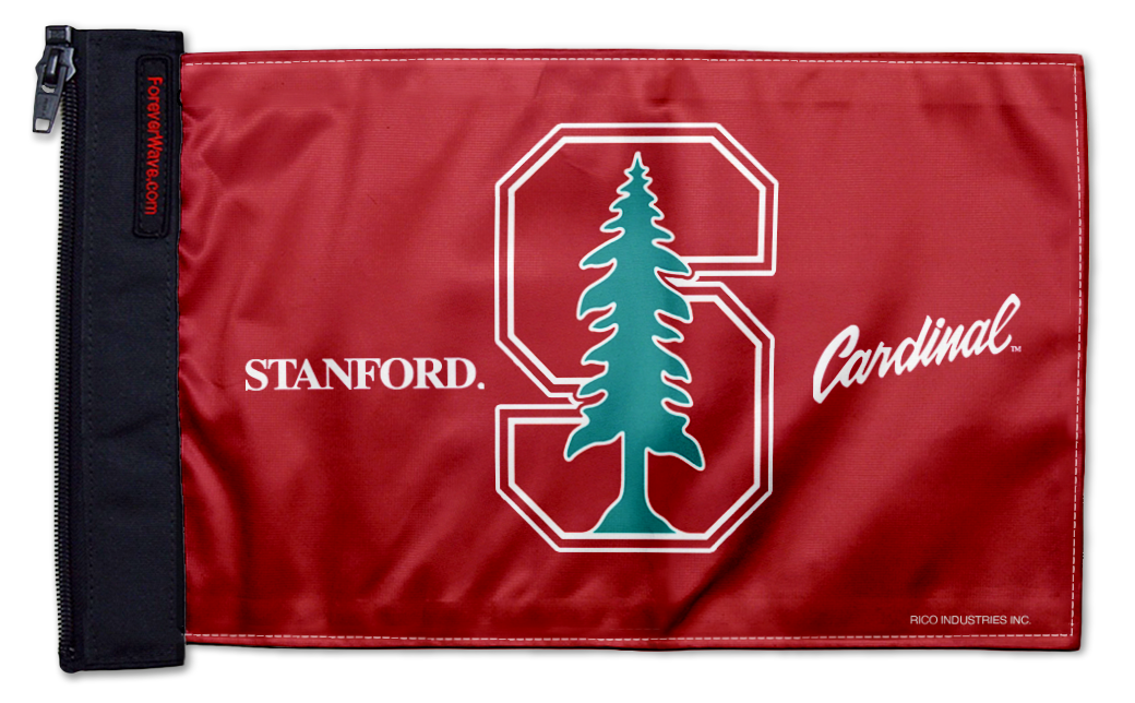 Stanford 11"x17" Forever Wave Flag