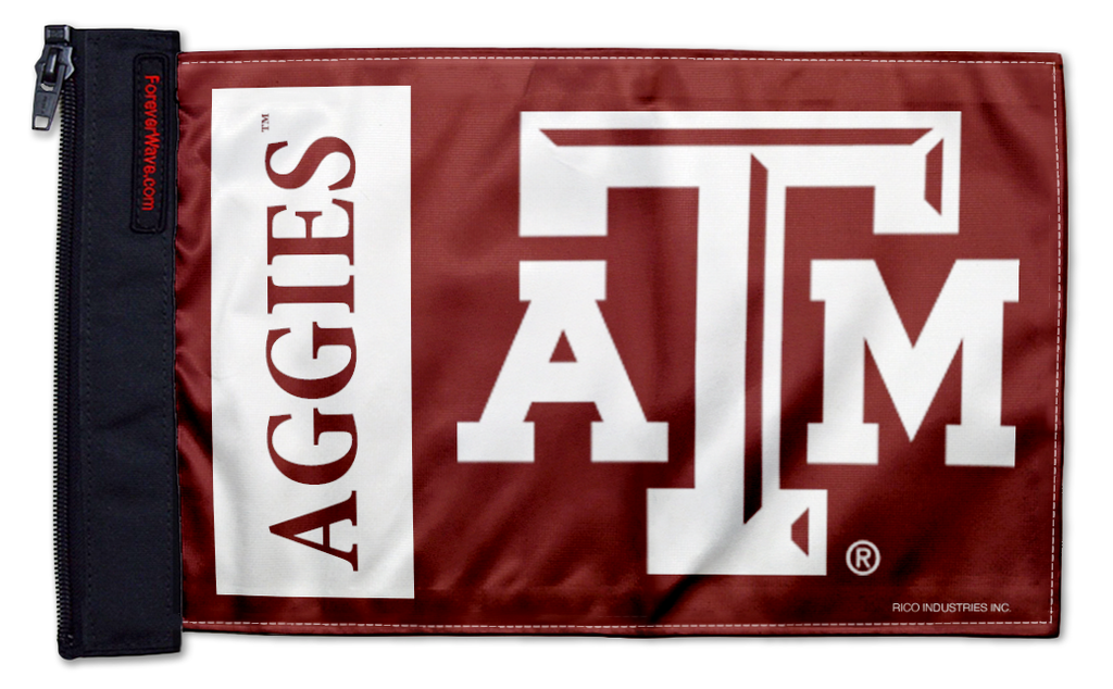 Texas A&M 11"x17" Forever Wave Flag for Jeep Wrangler YJ 1986-1995