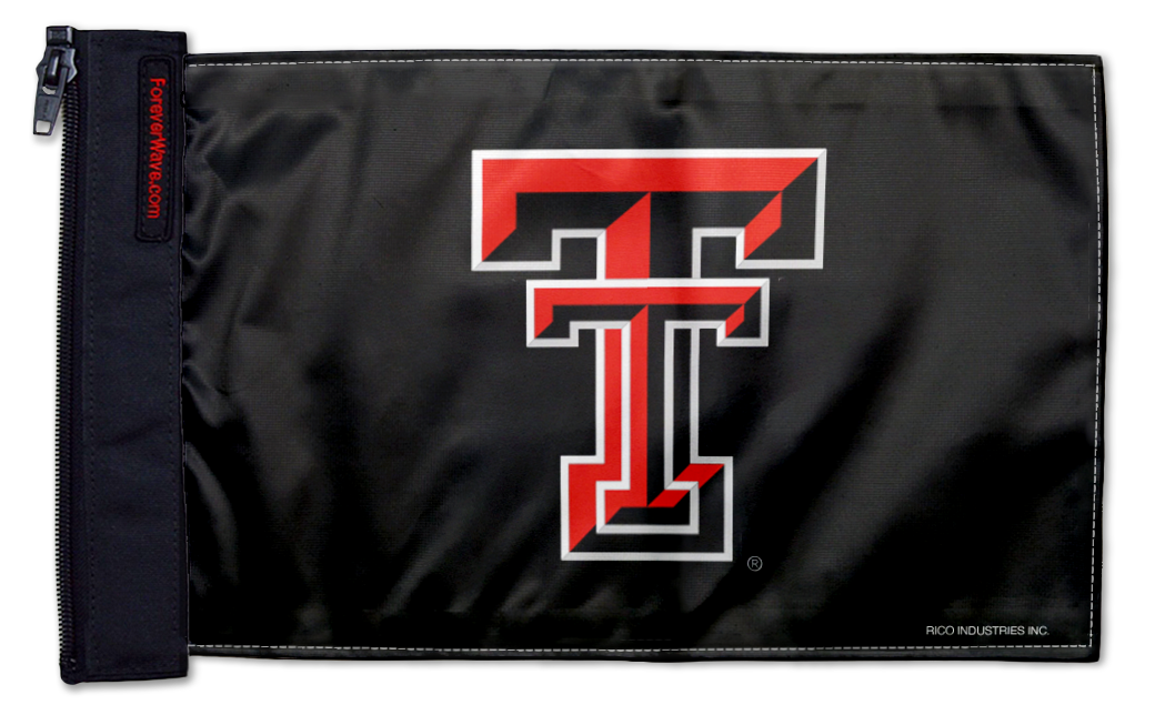 Texas Tech 11"x17" Forever Wave Flag for Jeep Wrangler CJ-7 and CJ-8 1976-1986