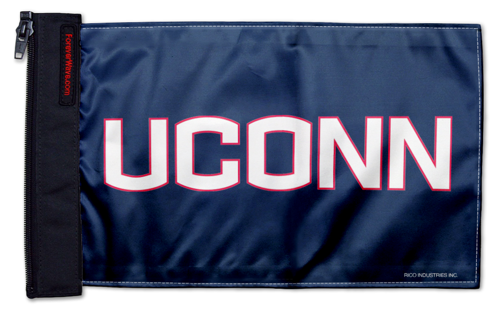 Connecticut UCONN 11"x17" Forever Wave Flag for Jeep Wrangler YJ 1986-1995