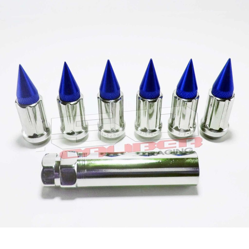 10 x 1.25 mm Spiked Lug nuts Chrome - 16 Pack