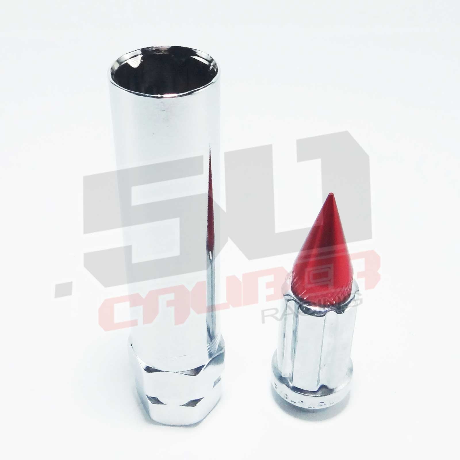 10 x 1.25 mm Spiked Lug nuts Chrome - 16 Pack