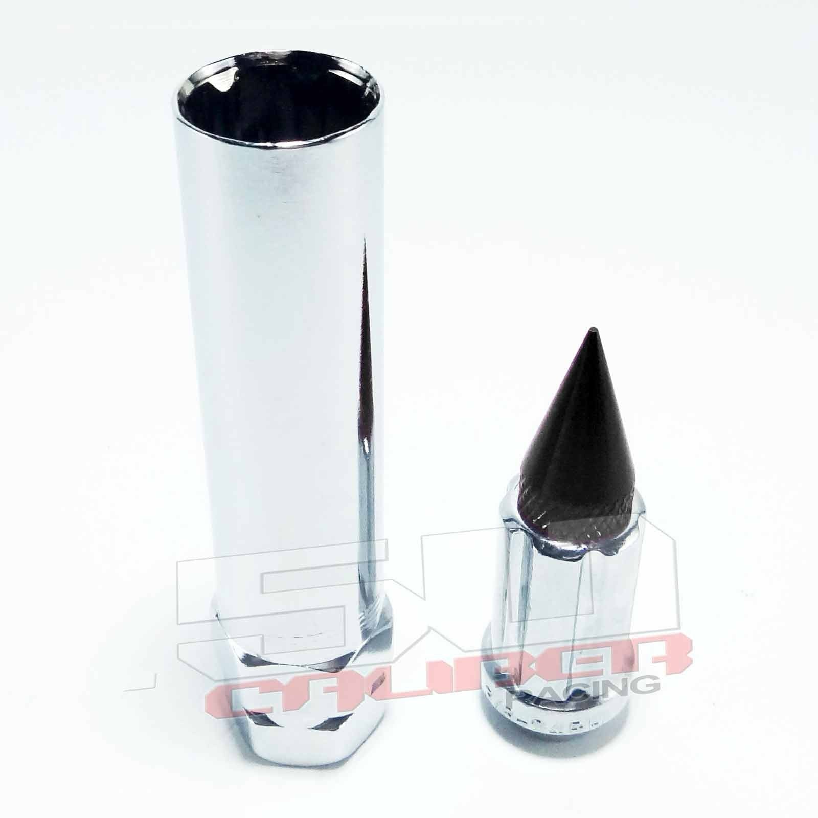 12 x 1.5 mm Chrome Spiked Lug Nuts Anodized - 16 Pack