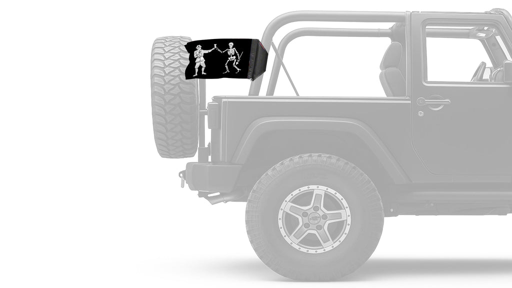 Bartholomew Roberts 12"x18" Forever Wave Flag for Jeep Wrangler JLU 4-Door 2018-Present