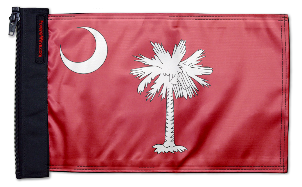 State Flag South Carolina Big Red 12"x18" Forever Wave Flag for Jeep Wrangler JLU 4-Door 2018-Present