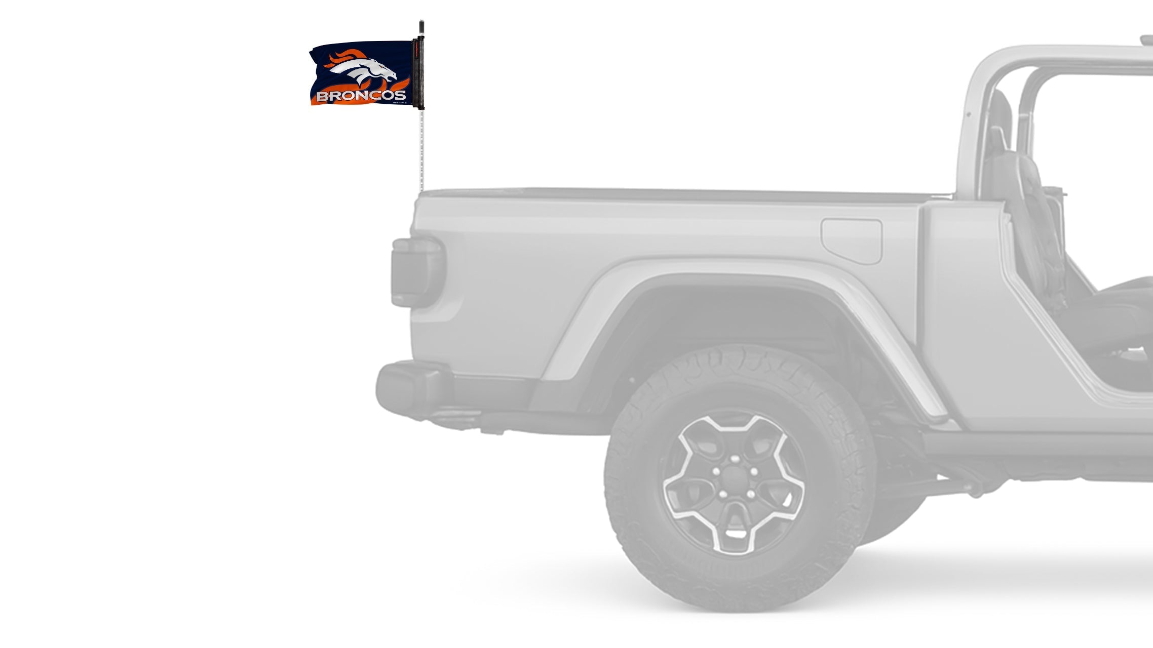 Denver Broncos 11"x17" Forever Wave Flag for Jeep Wrangler JL 2-Door 2018-Present