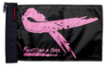 Pink Ribbon Fight Like A Girl 12"x18" Forever Wave Flag for Jeep Wrangler LJ 2003-2006