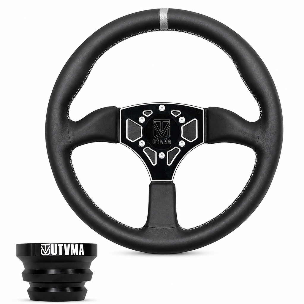 UTVMA Octane Leather Steering Wheel With Hub