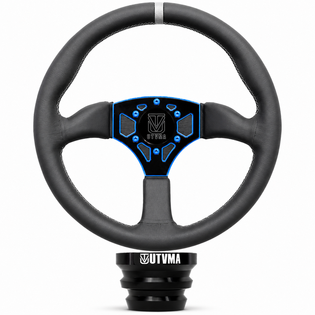 UTVMA Octane Leather Steering Wheel With Hub