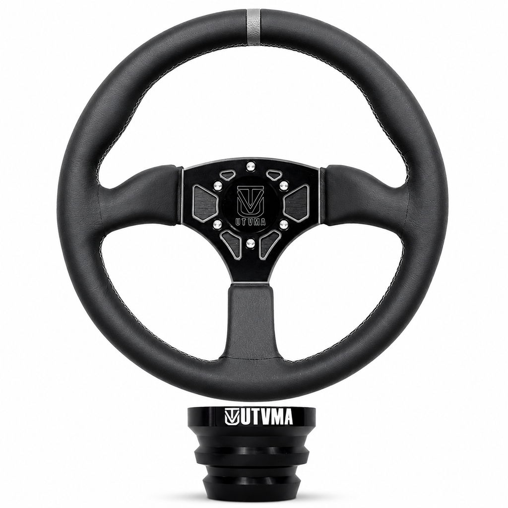 UTVMA Octane Leather Steering Wheel With Hub