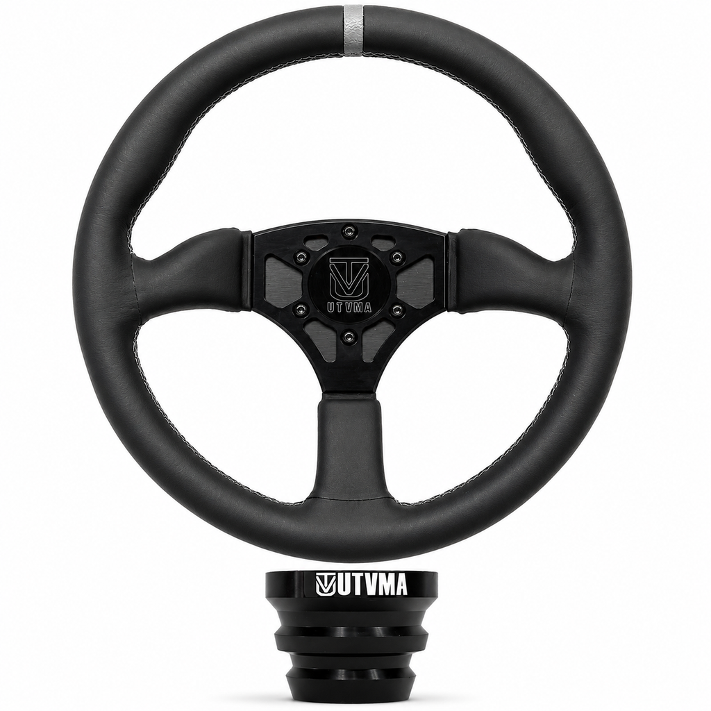 UTVMA Octane Leather Steering Wheel With Hub