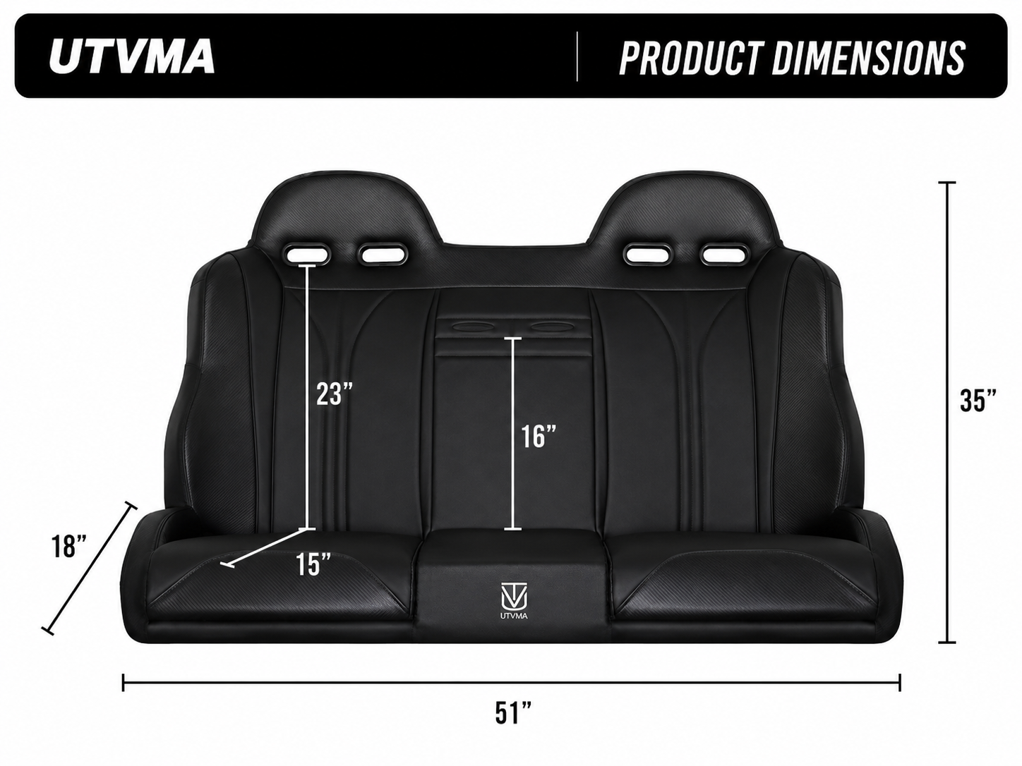 Honda Talon 4 Rear Bench Seat W Harnesses (2019+)