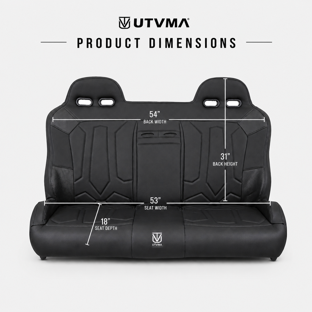 General 1000 Rear Bench Seat W Harnesses (2017+)