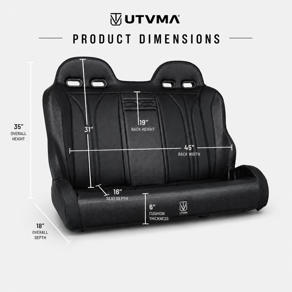 Rear Bench Seat W Harnesses for RZR 4 1000/900 (2014-2023)