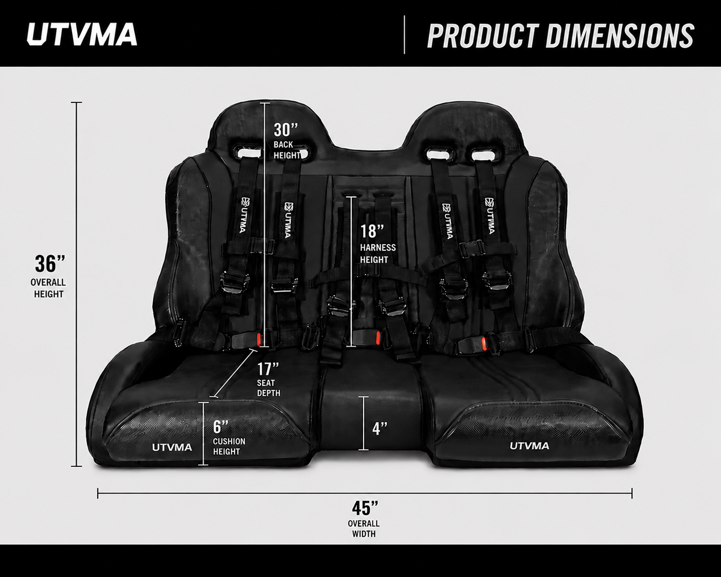 RZR 1000 XP/XP S (2024+)  Front/Rear Bench Seat W Harnesses 2 and 4 Seater