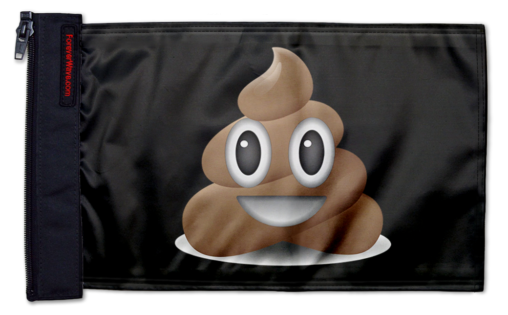 Emoji Poop 12"x18" Forever Wave Flag for Boats