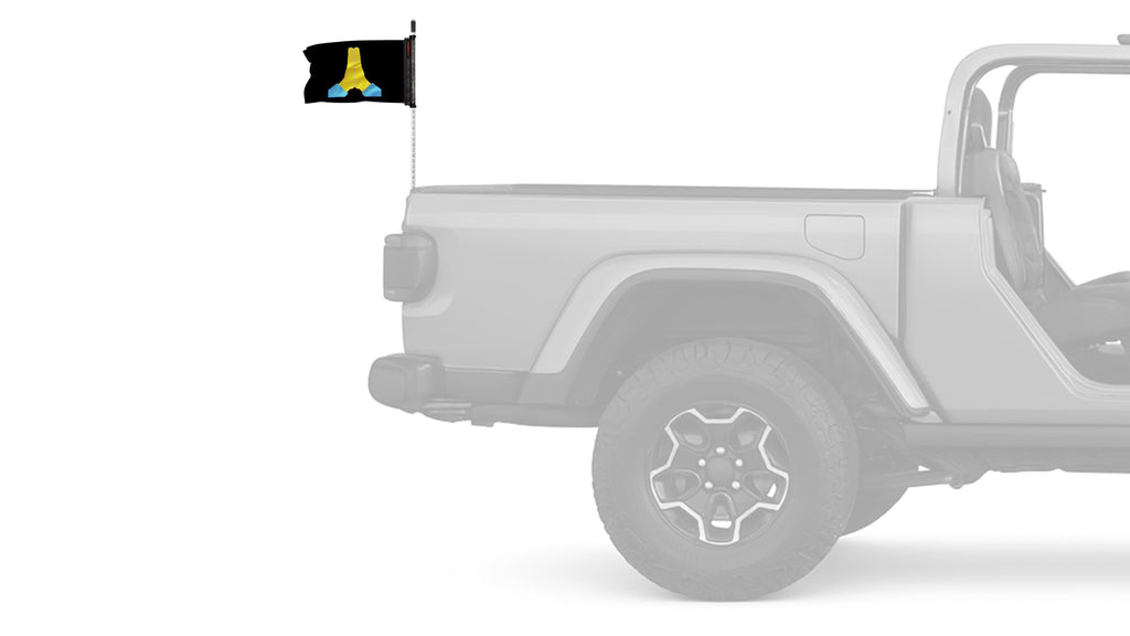 Emoji Praying Hands 12"x18" Forever Wave Flag for Jeep Wrangler JLU 4-Door 2018-Present