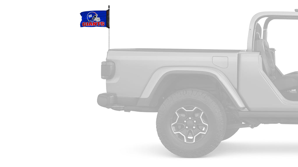 New York Giants 11"x17" Forever Wave Flag for Jeep Wrangler JKU 4-Door 2007-2018