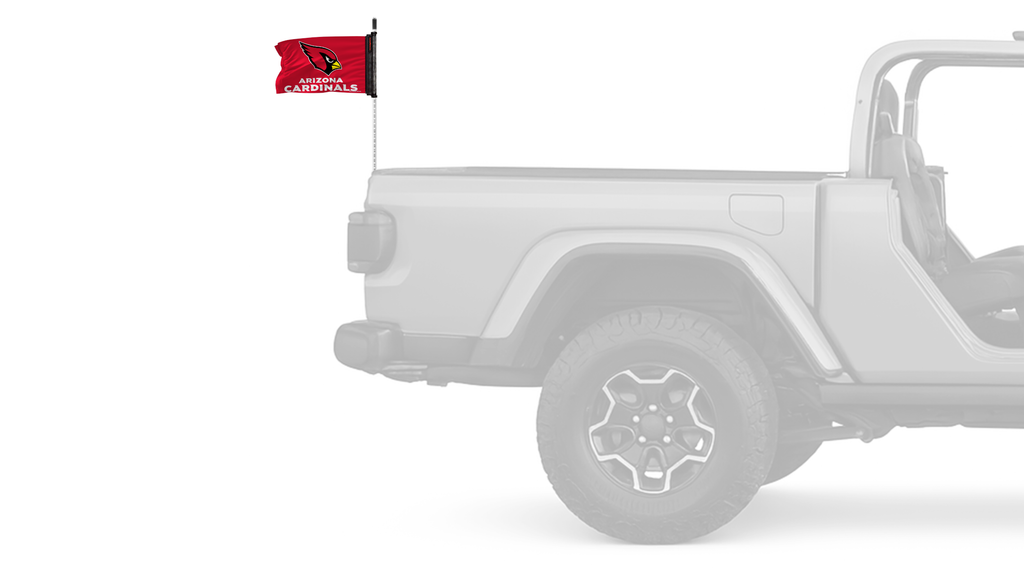 Arizona Cardinals 11"x17" Forever Wave Flag for Jeep Wrangler JK 2-Door 2007-2018