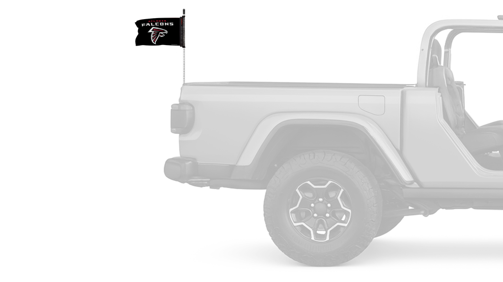 Atlanta Falcons 11"x17" Forever Wave Flag for Jeep Wrangler JL 2-Door 2018-Present