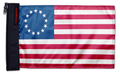 Betsy Ross 12"x18" Forever Wave Flag for Jeep Wrangler JKU 4-Door 2007-2018
