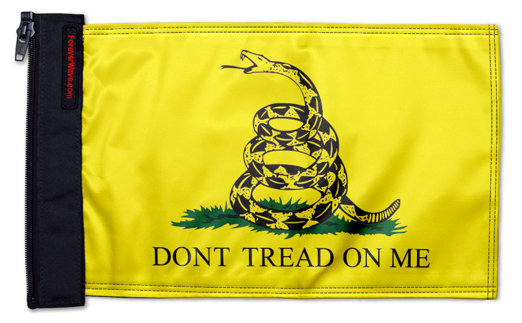 Gadsden "Don't Tread On Me" 12"x18" Forever Wave Flag for Jeep Wrangler JK 2-Door 2007-2018