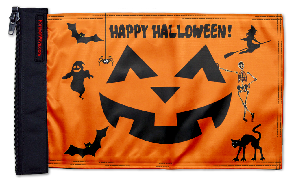 Happy Halloween 12"x18" Forever Wave Flag for Jeep Wrangler YJ 1986-1995
