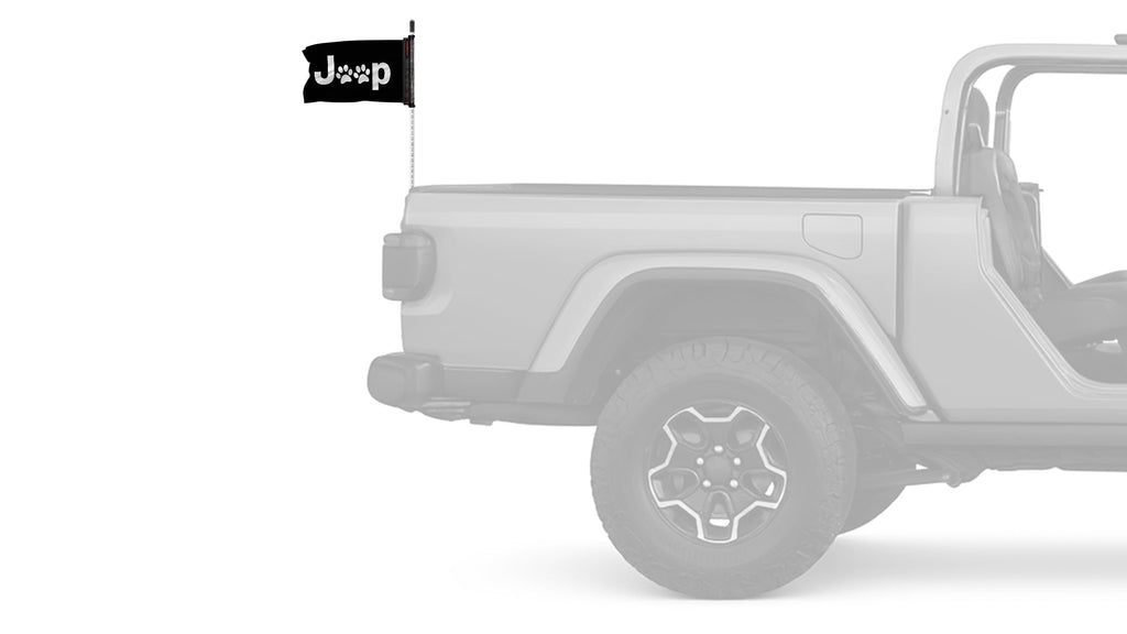 Jeep Paws 12"x18" Forever Wave Flag for Jeep Wrangler TJ 1996-2006
