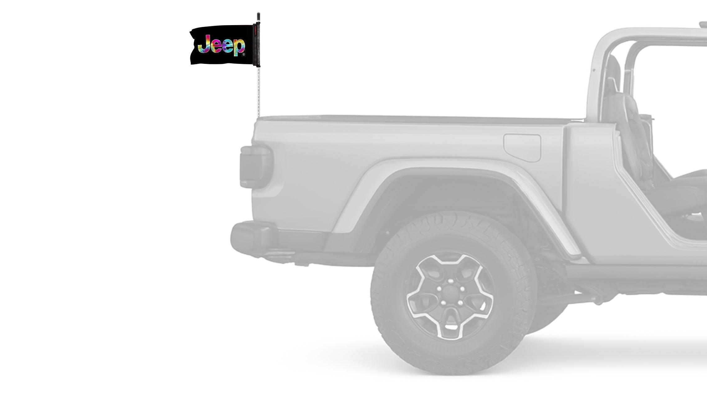 Jeep Tie Dye 12"x18" Forever Wave Flag for Jeep Wrangler JLU 4-Door 2018-Present