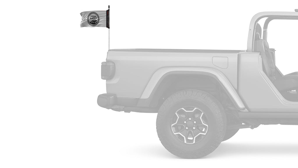 Trail Rated 12"x18" Forever Wave Flag for Jeep Wrangler JL 2-Door 2018-Present