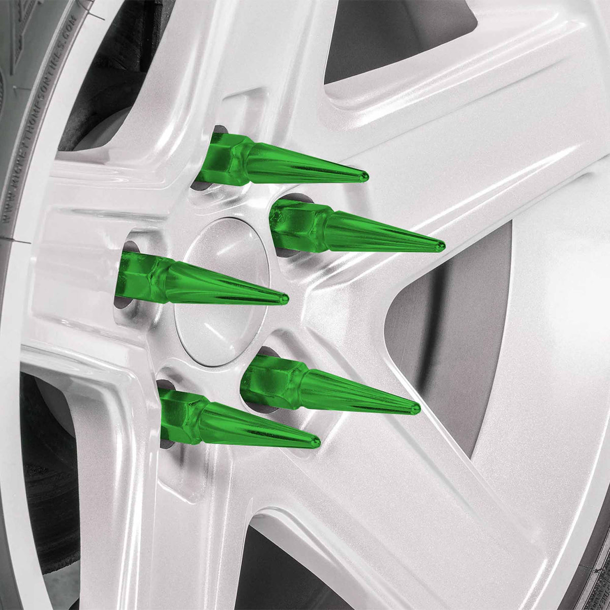 12x1.25mm Extended Spike Lug Nuts - 60 Degree Taper Seat