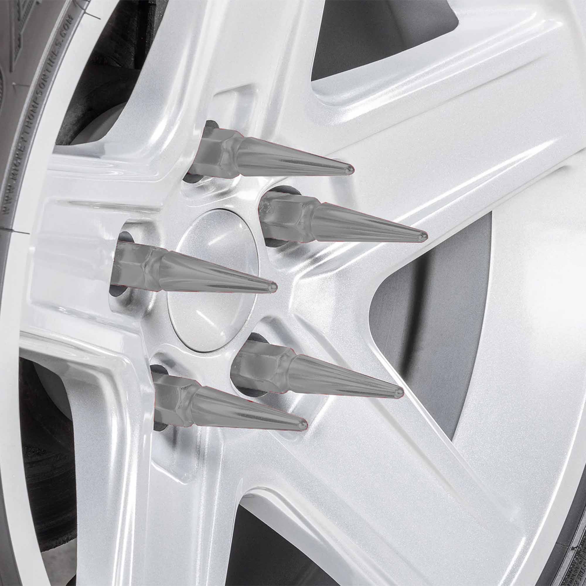 10x1.25mm Extended Spike Lug Nuts - 60 Degree Taper Seat
