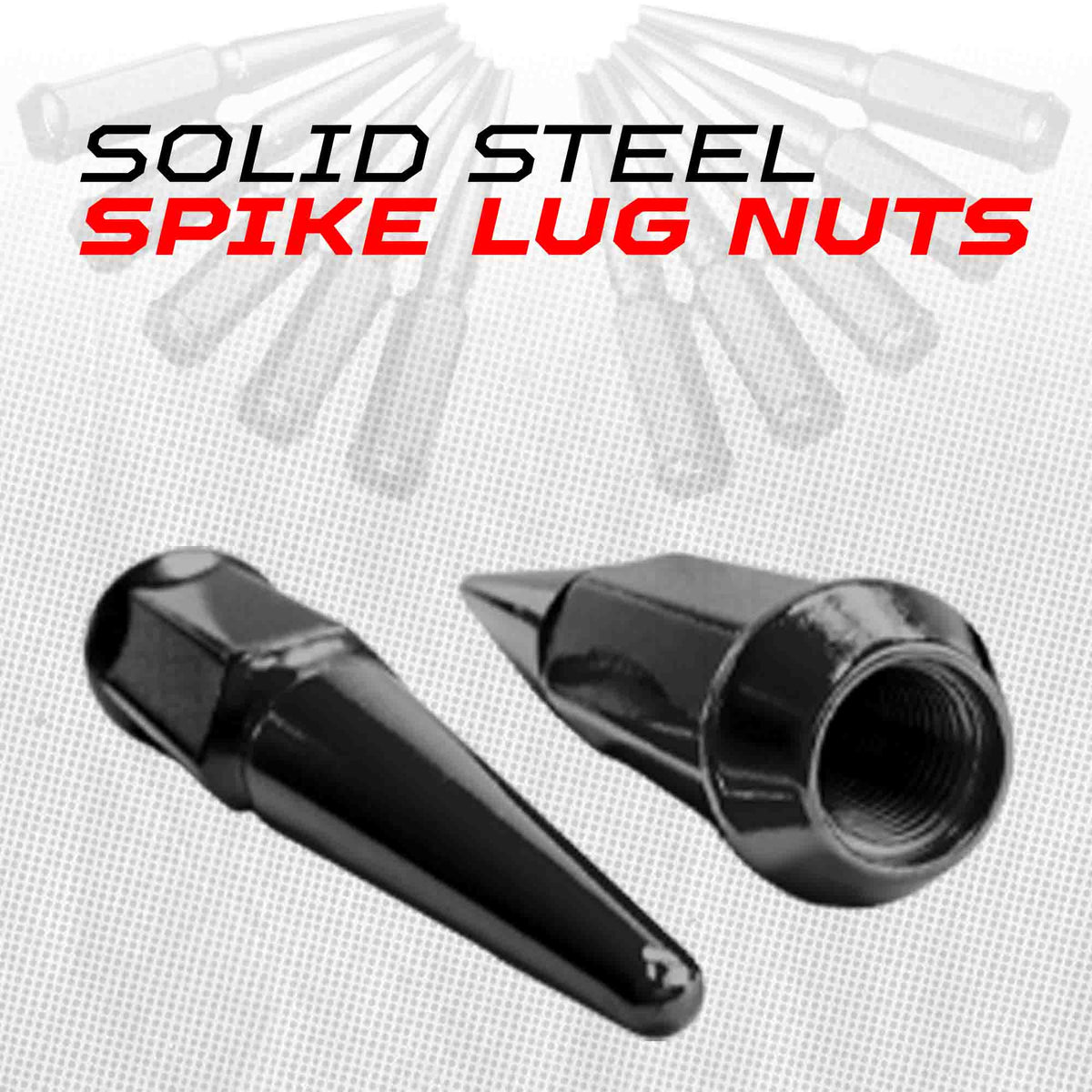 14x2.0mm Extended Spike Lug Nuts - 60 Degree Taper Seat