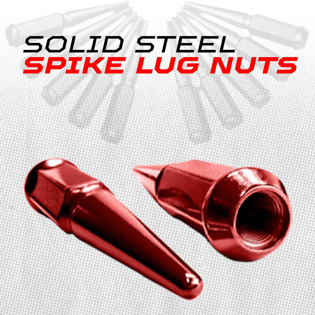 12x1.25mm Extended Spike Lug Nuts - 60 Degree Taper Seat