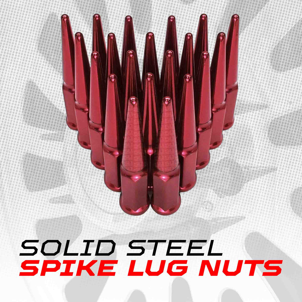 12x1.25mm Extended Spike Lug Nuts - 60 Degree Taper Seat